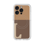 スリムプロテクションプレミアムケース with MagSafe［ オリジナル - initial two tone - L brown ］