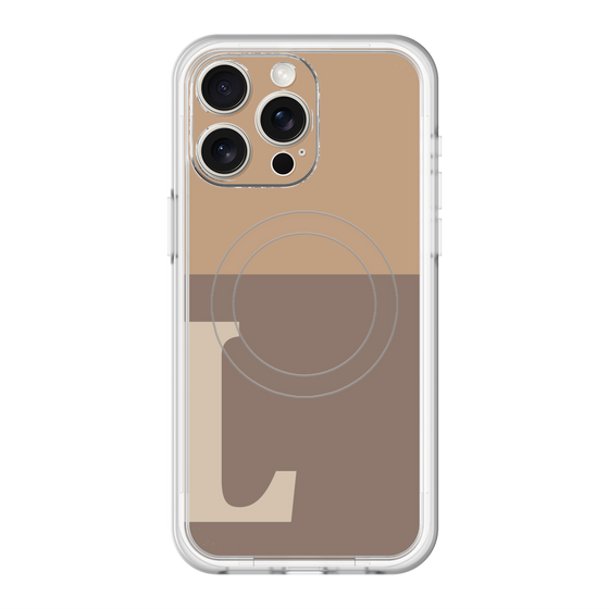 スリムプロテクションプレミアムケース with MagSafe［ オリジナル - initial two tone - L brown ］