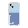 スリムプロテクションプレミアムケース with MagSafe［ オリジナル - initial two tone - L blue ］