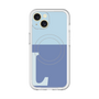 スリムプロテクションプレミアムケース with MagSafe［ オリジナル - initial two tone - L blue ］
