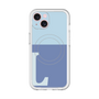 スリムプロテクションプレミアムケース with MagSafe［ オリジナル - initial two tone - L blue ］