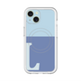スリムプロテクションプレミアムケース with MagSafe［ オリジナル - initial two tone - L blue ］