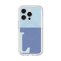 スリムプロテクションプレミアムケース with MagSafe［ オリジナル - initial two tone - L blue ］