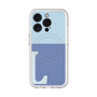 スリムプロテクションプレミアムケース with MagSafe［ オリジナル - initial two tone - L blue ］
