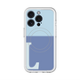 スリムプロテクションプレミアムケース with MagSafe［ オリジナル - initial two tone - L blue ］