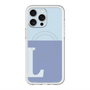 スリムプロテクションプレミアムケース with MagSafe［ オリジナル - initial two tone - L blue ］