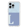 スリムプロテクションプレミアムケース with MagSafe［ オリジナル - initial two tone - L blue ］