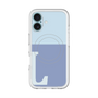スリムプロテクションプレミアムケース with MagSafe［ オリジナル - initial two tone - L blue ］