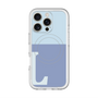 スリムプロテクションプレミアムケース with MagSafe［ オリジナル - initial two tone - L blue ］