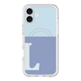 スリムプロテクションプレミアムケース with MagSafe［ オリジナル - initial two tone - L blue ］