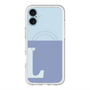 スリムプロテクションプレミアムケース with MagSafe［ オリジナル - initial two tone - L blue ］