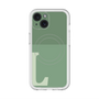 スリムプロテクションプレミアムケース with MagSafe［ オリジナル - initial two tone - L green ］