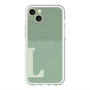スリムプロテクションプレミアムケース with MagSafe［ オリジナル - initial two tone - L green ］