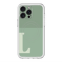 スリムプロテクションプレミアムケース with MagSafe［ オリジナル - initial two tone - L green ］