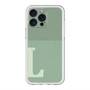 スリムプロテクションプレミアムケース with MagSafe［ オリジナル - initial two tone - L green ］