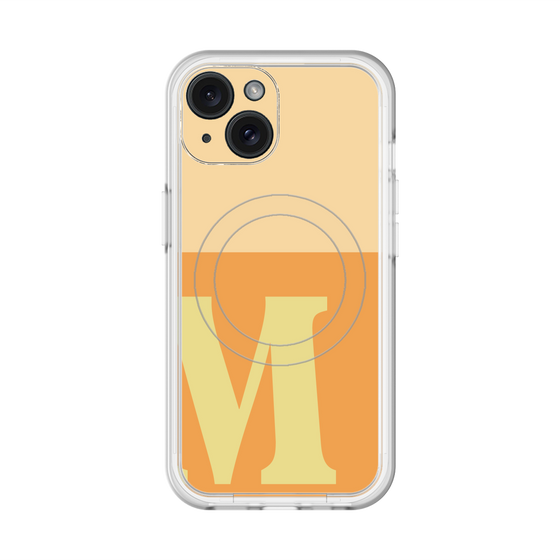 スリムプロテクションプレミアムケース with MagSafe［ オリジナル - initial two tone - M orange ］