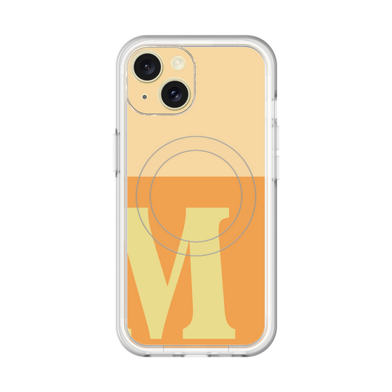 スリムプロテクションプレミアムケース with MagSafe［ オリジナル - initial two tone - M orange ］