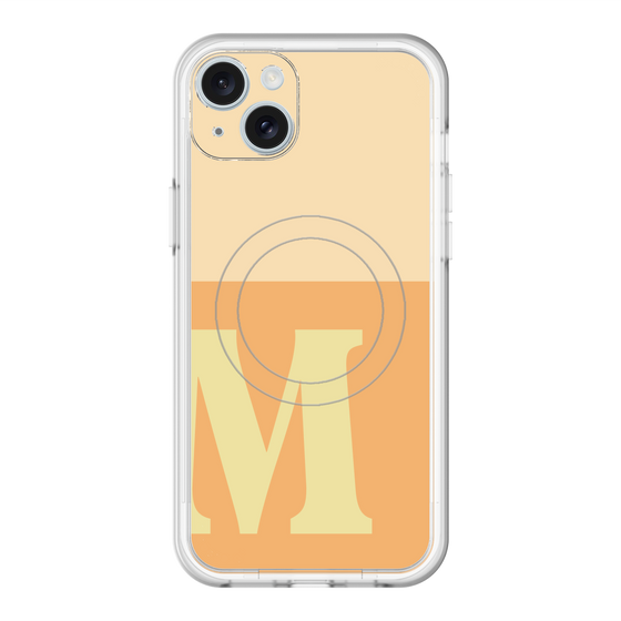 スリムプロテクションプレミアムケース with MagSafe［ オリジナル - initial two tone - M orange ］
