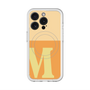 スリムプロテクションプレミアムケース with MagSafe［ オリジナル - initial two tone - M orange ］