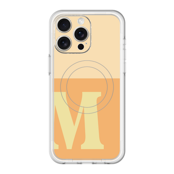 スリムプロテクションプレミアムケース with MagSafe［ オリジナル - initial two tone - M orange ］