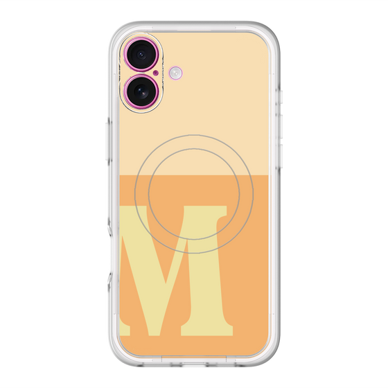 スリムプロテクションプレミアムケース with MagSafe［ オリジナル - initial two tone - M orange ］