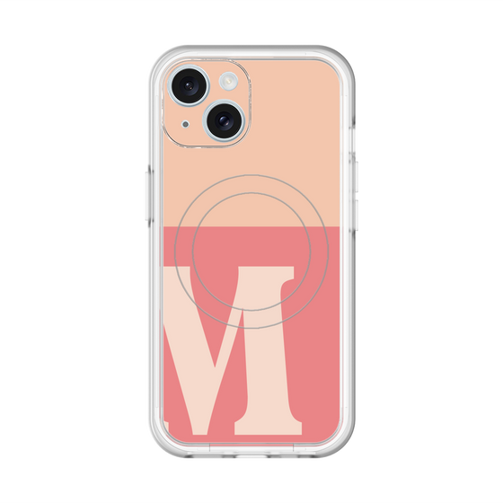 スリムプロテクションプレミアムケース with MagSafe［ オリジナル - initial two tone - M pink ］