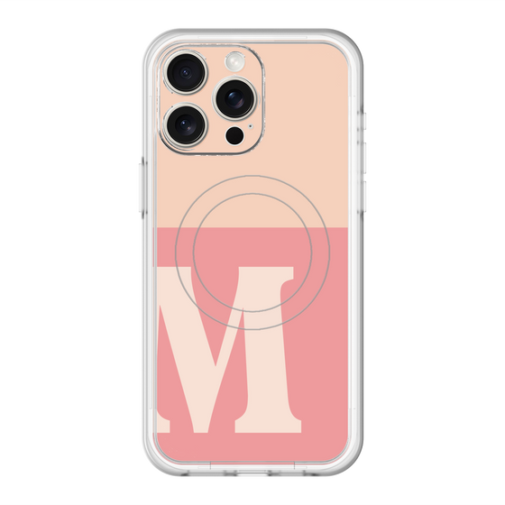 スリムプロテクションプレミアムケース with MagSafe［ オリジナル - initial two tone - M pink ］