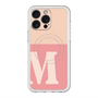 スリムプロテクションプレミアムケース with MagSafe［ オリジナル - initial two tone - M pink ］