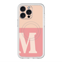スリムプロテクションプレミアムケース with MagSafe［ オリジナル - initial two tone - M pink ］