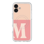 スリムプロテクションプレミアムケース with MagSafe［ オリジナル - initial two tone - M pink ］