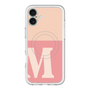 スリムプロテクションプレミアムケース with MagSafe［ オリジナル - initial two tone - M pink ］