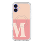 スリムプロテクションプレミアムケース with MagSafe［ オリジナル - initial two tone - M pink ］