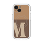 スリムプロテクションプレミアムケース with MagSafe［ オリジナル - initial two tone - M brown ］