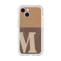 スリムプロテクションプレミアムケース with MagSafe［ オリジナル - initial two tone - M brown ］
