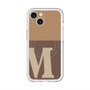 スリムプロテクションプレミアムケース with MagSafe［ オリジナル - initial two tone - M brown ］
