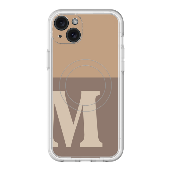 スリムプロテクションプレミアムケース with MagSafe［ オリジナル - initial two tone - M brown ］