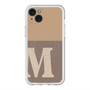 スリムプロテクションプレミアムケース with MagSafe［ オリジナル - initial two tone - M brown ］