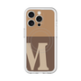スリムプロテクションプレミアムケース with MagSafe［ オリジナル - initial two tone - M brown ］