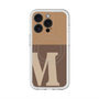 スリムプロテクションプレミアムケース with MagSafe［ オリジナル - initial two tone - M brown ］