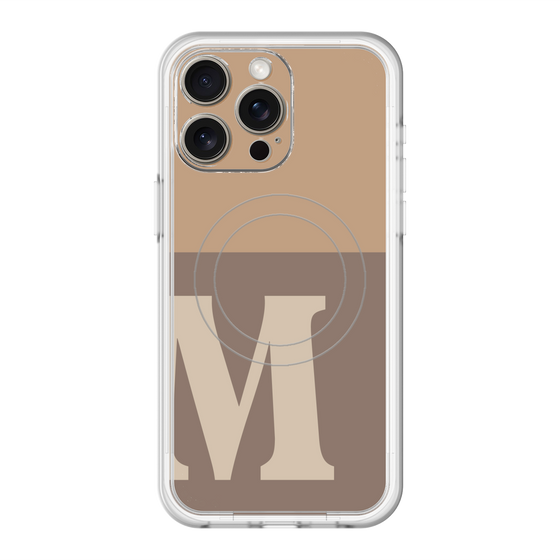 スリムプロテクションプレミアムケース with MagSafe［ オリジナル - initial two tone - M brown ］