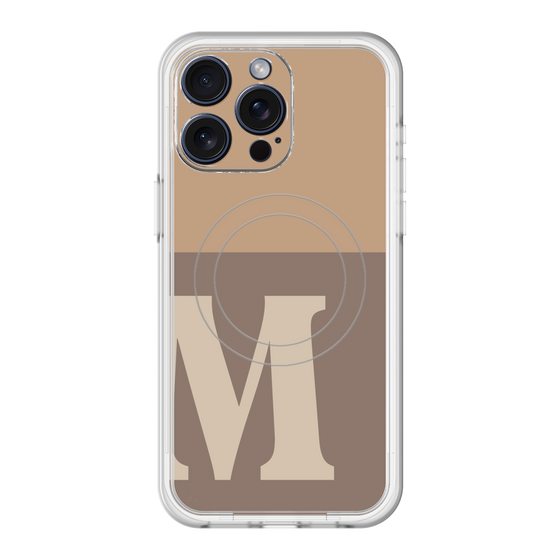 スリムプロテクションプレミアムケース with MagSafe［ オリジナル - initial two tone - M brown ］