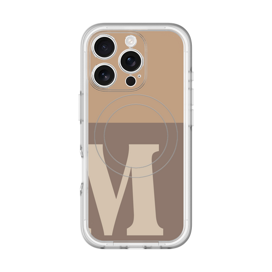 スリムプロテクションプレミアムケース with MagSafe［ オリジナル - initial two tone - M brown ］