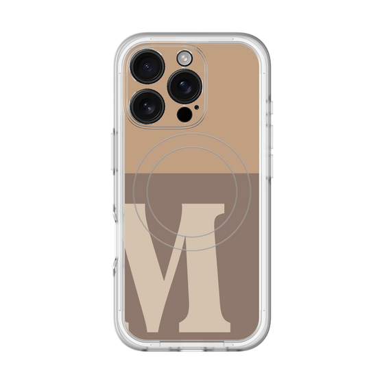 スリムプロテクションプレミアムケース with MagSafe［ オリジナル - initial two tone - M brown ］