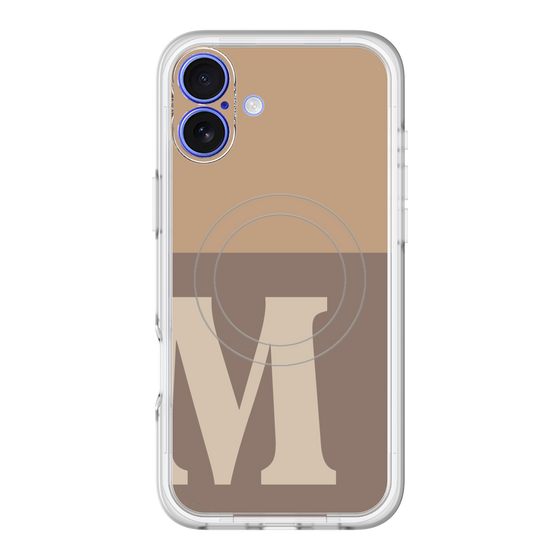スリムプロテクションプレミアムケース with MagSafe［ オリジナル - initial two tone - M brown ］
