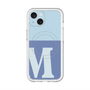 スリムプロテクションプレミアムケース with MagSafe［ オリジナル - initial two tone - M blue ］