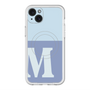スリムプロテクションプレミアムケース with MagSafe［ オリジナル - initial two tone - M blue ］