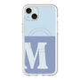 スリムプロテクションプレミアムケース with MagSafe［ オリジナル - initial two tone - M blue ］