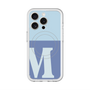 スリムプロテクションプレミアムケース with MagSafe［ オリジナル - initial two tone - M blue ］