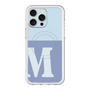 スリムプロテクションプレミアムケース with MagSafe［ オリジナル - initial two tone - M blue ］