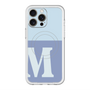 スリムプロテクションプレミアムケース with MagSafe［ オリジナル - initial two tone - M blue ］